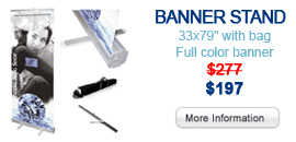 Banner stand specials