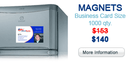 Full color business card magnet specials
