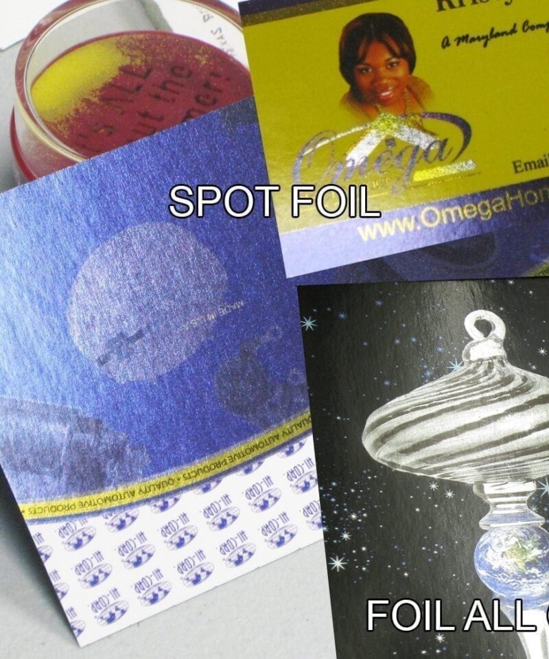 full color foil process spot uv all over