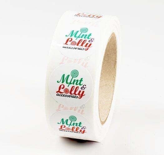 1 color roll labels
