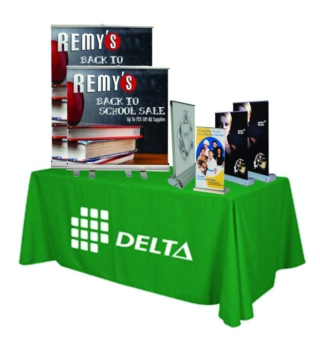 Extra Large Table Top Retractable Single Sided Banner Stand