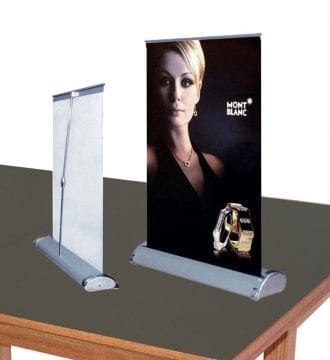table top banner stand