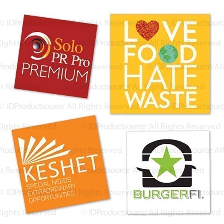 Square Water Resistant Stickers with helpful Covid-19 information can be good product inserts