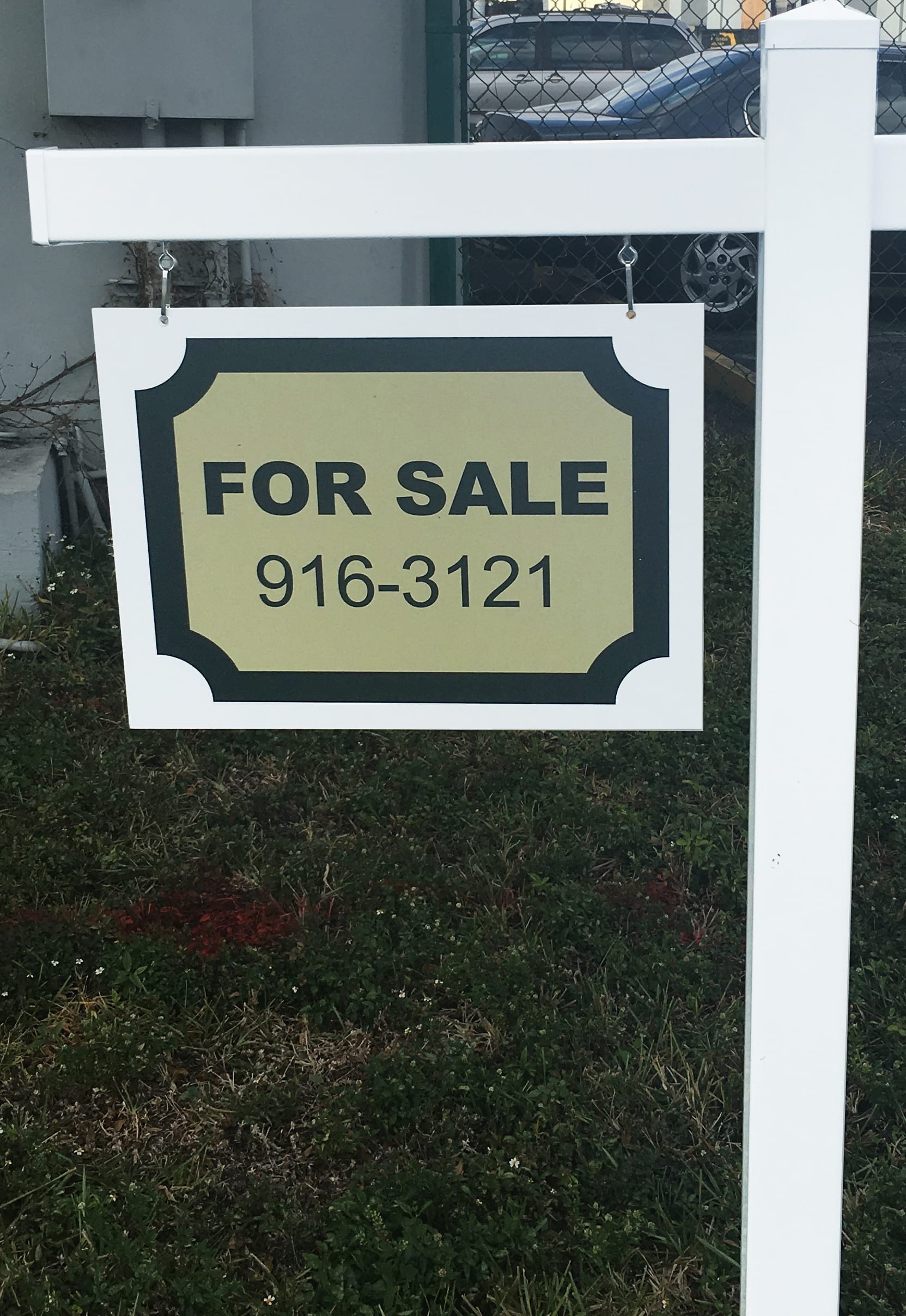 sign for real estate sign post